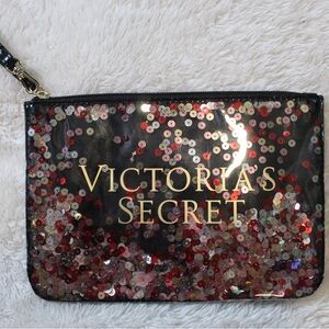 Victoria's Secret Black and Red Sequin Clutch